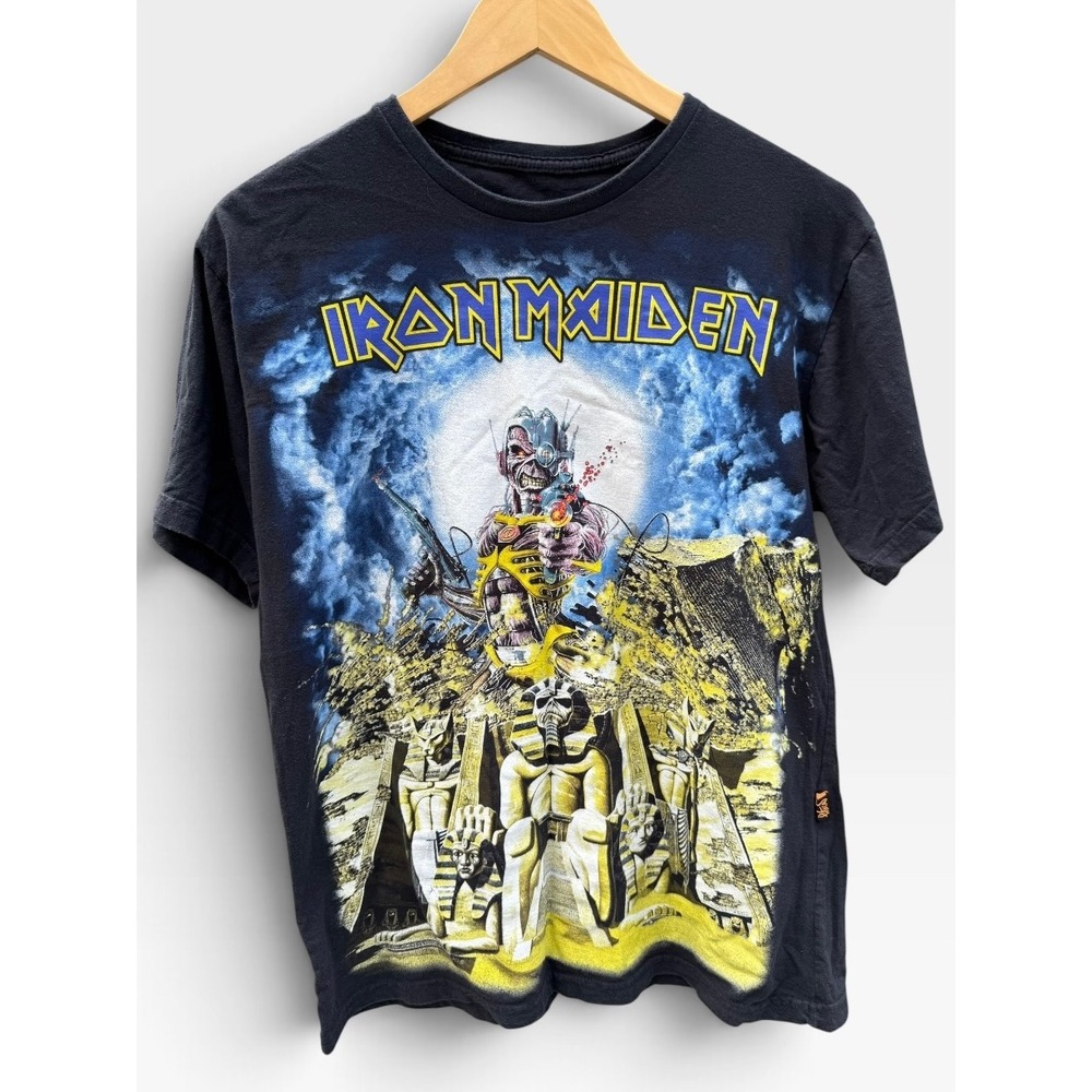 Iron Maiden Somewhere Back in Time T Shirt Men's M Black Band Tee Graphic Tour